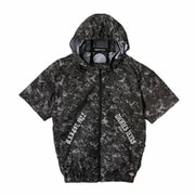 D-330 [ボルトクール 半袖ブルゾン（ペルチェ ネックホール付） ブラックカモ XL]