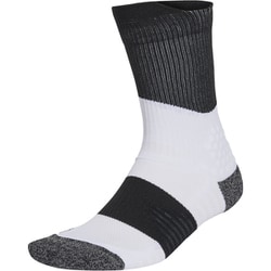 ラン×ブーストソックス ユニセックス ランニングウェア ソックス White/Black/White（JD9559） Mサイズ（25-27cm） KTL80