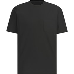 プレミアムカジュアル軽量 ニット半袖ポケットTシャツ メンズ フィットネス 半袖シャツ Black（KA1231） J/Mサイズ WK610