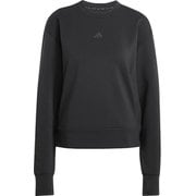 WD4TKNITクルーSWTシャツ レディース トレーニングウェア スウェット BLK（JP2655） J/Sサイズ KQY85