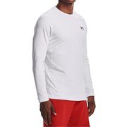 コールドギアアーマーフィッティドロングスリーブクルーネックシャツ メンズ フィットネス 長袖シャツ White/Black（100） SMサイズ 1366068