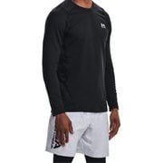 コールドギアアーマーフィッティドロングスリーブクルーネックシャツ メンズ フィットネス 長袖シャツ Black/White(001) XLサイズ 1366068