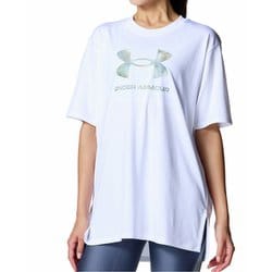 テックオーバーサイズドビッグロゴTシャツ レディース フィットネス ヨガ シャツ White（100） SMサイズ 6007702