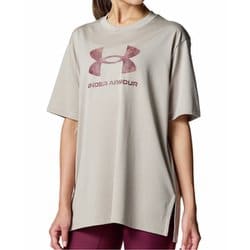 テックオーバーサイズドビッグロゴTシャツ レディース フィットネス ヨガ シャツ Timberwolf Taupe（203） MDサイズ 6007702