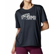 テックグラフィックTシャツ レディース フィットネス ヨガ シャツ Black(001) LGサイズ 6007703