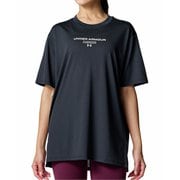 テックオーバーサイズドグラフィックTシャツ レディース フィットネス ヨガ シャツ Black(001) SMサイズ 6007704