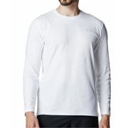 パフォーマンスコットンロングスリーブTシャツ メンズ フィットネス 長袖シャツ White(100) LGサイズ 6007849