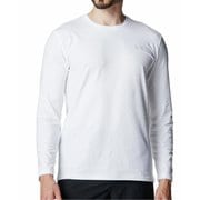 パフォーマンスコットンロングスリーブTシャツ メンズ フィットネス 長袖シャツ White（100） MDサイズ 6007849