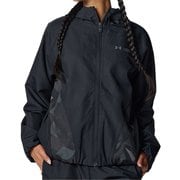 トリコットウーブンプリントフルジップフーディー レディース フィットネス ヨガ ジャケット Black（001） Lサイズ 6010220