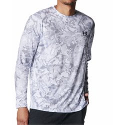 TECH CAMO L/S T メンズ ランニングウェア シャツ WHT（100） LGサイズ 6007731