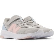 578v1 Bungee Lace with Top Strap キッズ ランニングシューズ GRAY/PINK 17cm W PT578AC
