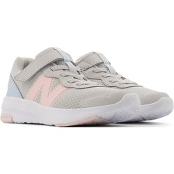 578v1 Bungee Lace with Top Strap キッズ ランニングシューズ GRAY/PINK 19cm W PT578AC