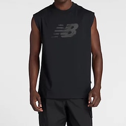 スリーブレスTシャツ メンズ フィットネス ノースリーブ BLACK Lサイズ AMT53173