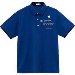 接触冷感グラフィック襟付きシャツ メンズ テニス 半袖シャツ ブルー（BL00） Lサイズ LT5SHS42M