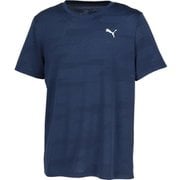 PUMA FLEX JACQUARD Tシャツ メンズ ランニングウェア シャツ Club Navy(14) Mサイズ 528316