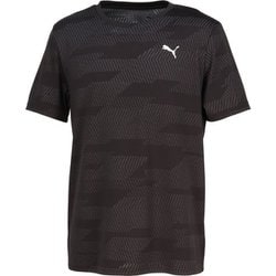 プーマフレックスジャガード半袖Tシャツ メンズ ランニングウェア シャツ PUMA Black（01） Mサイズ 528316