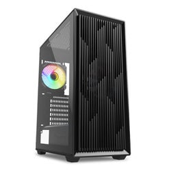 ATXマザーボード対応 ミドルタワーケース ブラックRGBモデル SHA-VK2-RGB-BK