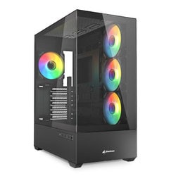 ATXマザーボード対応 ミドルタワーケース ブラック SHA-AK6-RGB-BK