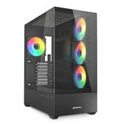 ATXマザーボード対応 ミドルタワーケース ブラック SHA-AK6-RGB-BK