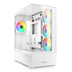 ATXマザーボード対応 ミドルタワーケース ホワイト SHA-AK6-RGB-WT