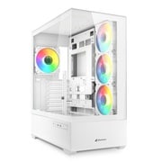 ATXマザーボード対応 ミドルタワーケース ホワイト SHA-AK6-RGB-WT