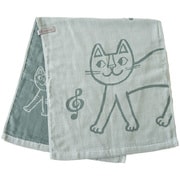 おかべてつろう Ag+キッチンタオル 約縦34cm×横80cm グリーン