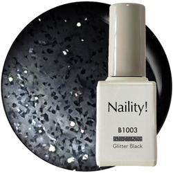 Naility！ カラージェル ボトル（筆付き）タイプ B1003 グリッターブラック 017611