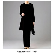 961312009 フォーマル チュニックパンツスーツ ウエストゴム 上下セット LLサイズ 股下65cm fr961312