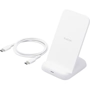 ワイヤレス充電器 Qi認証 充電スタンド 12W/10W/7.5W/5W 高速充電 横置き/縦置き ホワイト W-QS11WH