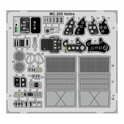M32-2 1/32 WW.II イタリア空軍 マッキ MC.205 ベルトロ用 エッチングパーツ [組立式プラスチックモデル]