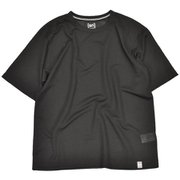 メッシュアクティブショートスリーブTシャツ ユニセックス ランニングウェア シャツ Black（J072） Sサイズ SNUJ10078