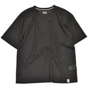 メッシュアクティブショートスリーブTシャツ ユニセックス ランニングウェア シャツ Black(J072) Lサイズ SNUJ10078