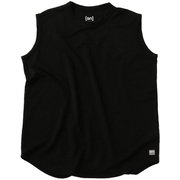 メッシュアクティブスリーブレス ユニセックス ランニングウェア シャツ Black(J072) Mサイズ SNUJ10100