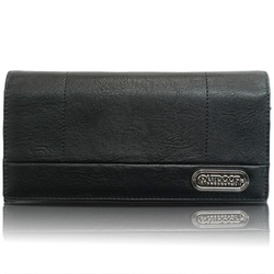 ロゴプレート ステッチワーク 長財布 BLACK 22469123