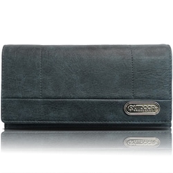 ロゴプレート ステッチワーク 長財布 NAVY 22469123