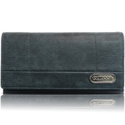 ロゴプレート ステッチワーク 長財布 NAVY 22469123