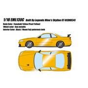EML130C 1/18 BUILT BY LEGENDS Mine's Skyline GT-R（BNR34） ヤマブキイエロー [レジンキャストミニカー]