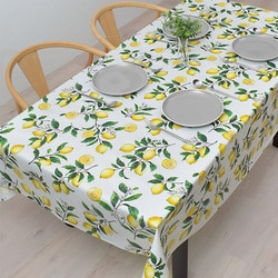 テーブルクロス （140cm×210cm） ラミネートタイプ シトラスレモン W4801820