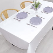 テーブルクロス (120cm×150cm) スタンダードタイプ 無地ツイル・ホワイト W4703800
