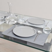 ランチョンマット 2枚セット (30cm×45cm) ラミネートタイプ 無地オックス・フロストグレイ W2903000