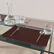 ランチョンマット 2枚セット (30cm×45cm) ラミネートタイプ 無地オックス・カフェブラウン W2903400