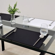 ランチョンマット 2枚セット (30cm×45cm) ラミネートタイプ 無地オックス・ブラック W2903900
