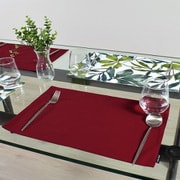 ランチョンマット 2枚セット 綿100% (30cm×44cm) スタンダードタイプ 無地オックス・ボルドー W2803300