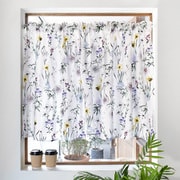 カフェカーテン 綿100% (72cm×100cm) スタンダードタイプ ボタニカルガーデン W3900610
