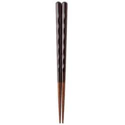 男の箸 太口鎌倉塗分け 溜 23.5cm 箸 食洗機可 日本製 太めの箸 G-64444