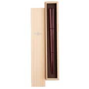 七角拭漆 パープルハート 桐箱入 22cm 箸 日本製 ギフトセット G-64563