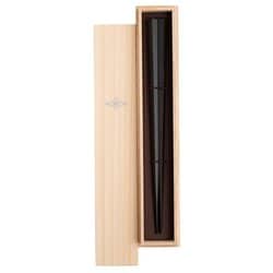 太口五角拭漆黒檀 桐箱入 箸 23.5cm 日本製 漆塗 太めの箸 ギフトセット G-64542