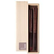 漆螺鈿WAKASA 六角 ペアセット 箸 23cm/22cm 漆塗 日本製 食洗機可 ギフトセット 桐箱入 S-12212