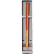 HASHIKURA SEASON 01 紅葉色 オーク 八角 箸 22.5cm 箸置付 食洗機可 日本製 ギフトセット G-81120