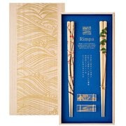 Rimpa ギフトセット 梅×松 箸 23cm 箸置付 食洗機可 日本製 ギフトセット 桐箱入 S-12214